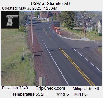 Traffic Cam US 97 at Shaniko SB